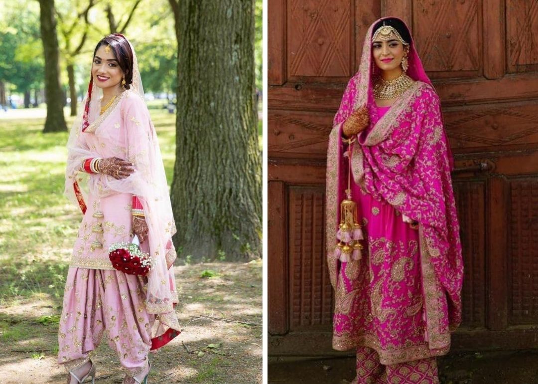 Raji's fashionaire - One of my beautiful brides dressed in punjabi salwar  suit for her Anand Karaj 💕 For details inbox us or WhtsApp at these  numbers 9779124259,9876043418 | Facebook